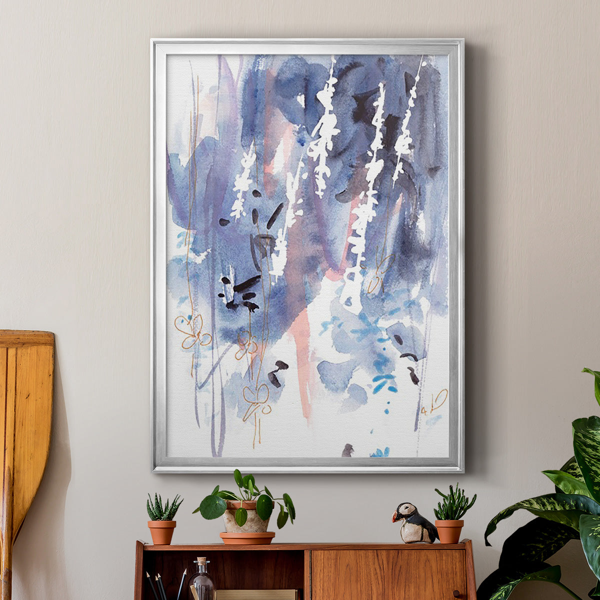 Late Night Breeze III - Modern Framed Canvas Print