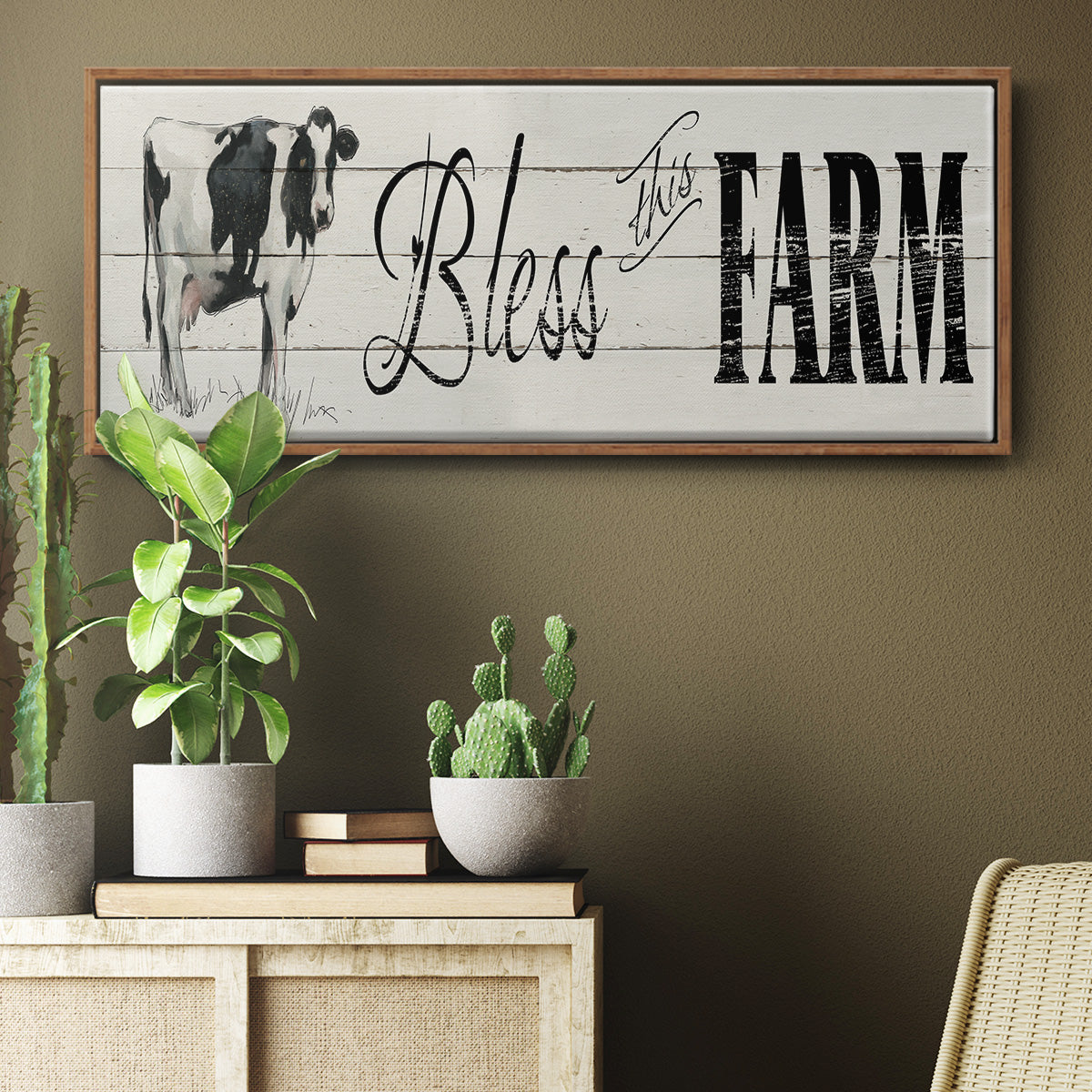 Bless This Farm - Floater Framed Canvas Print