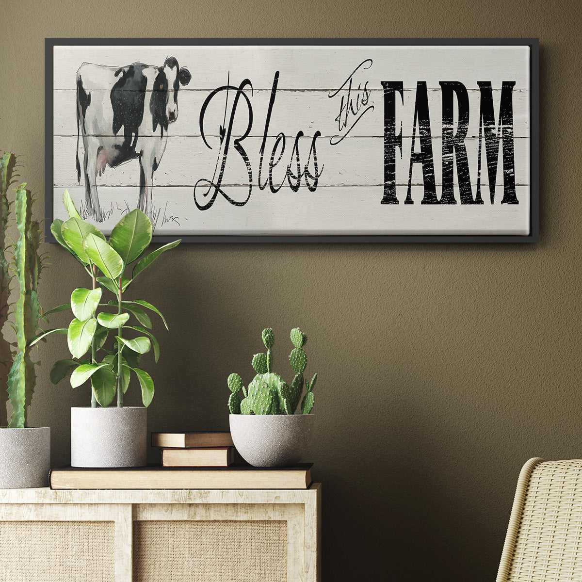 Bless This Farm - Floater Framed Canvas Print