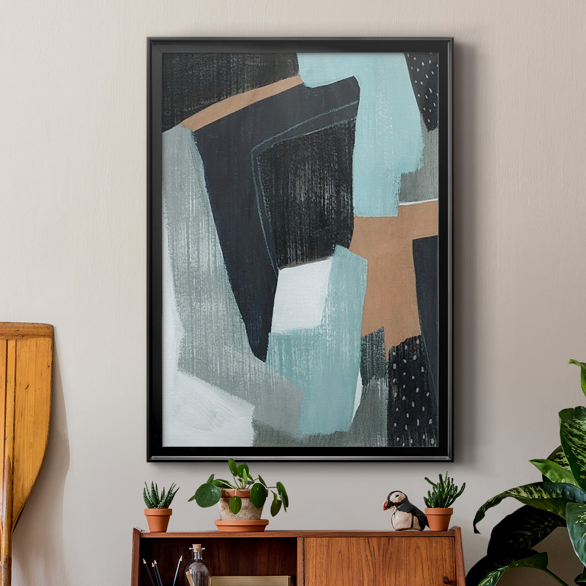 Tangerine Lagoon II - Modern Framed Canvas Print