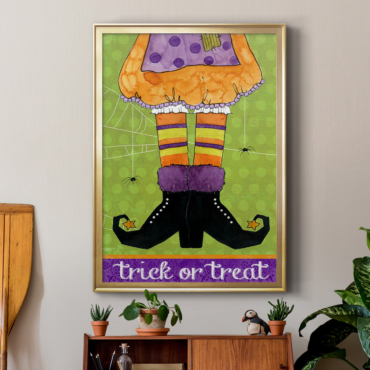 Trick or Treat - Modern Framed Canvas Print