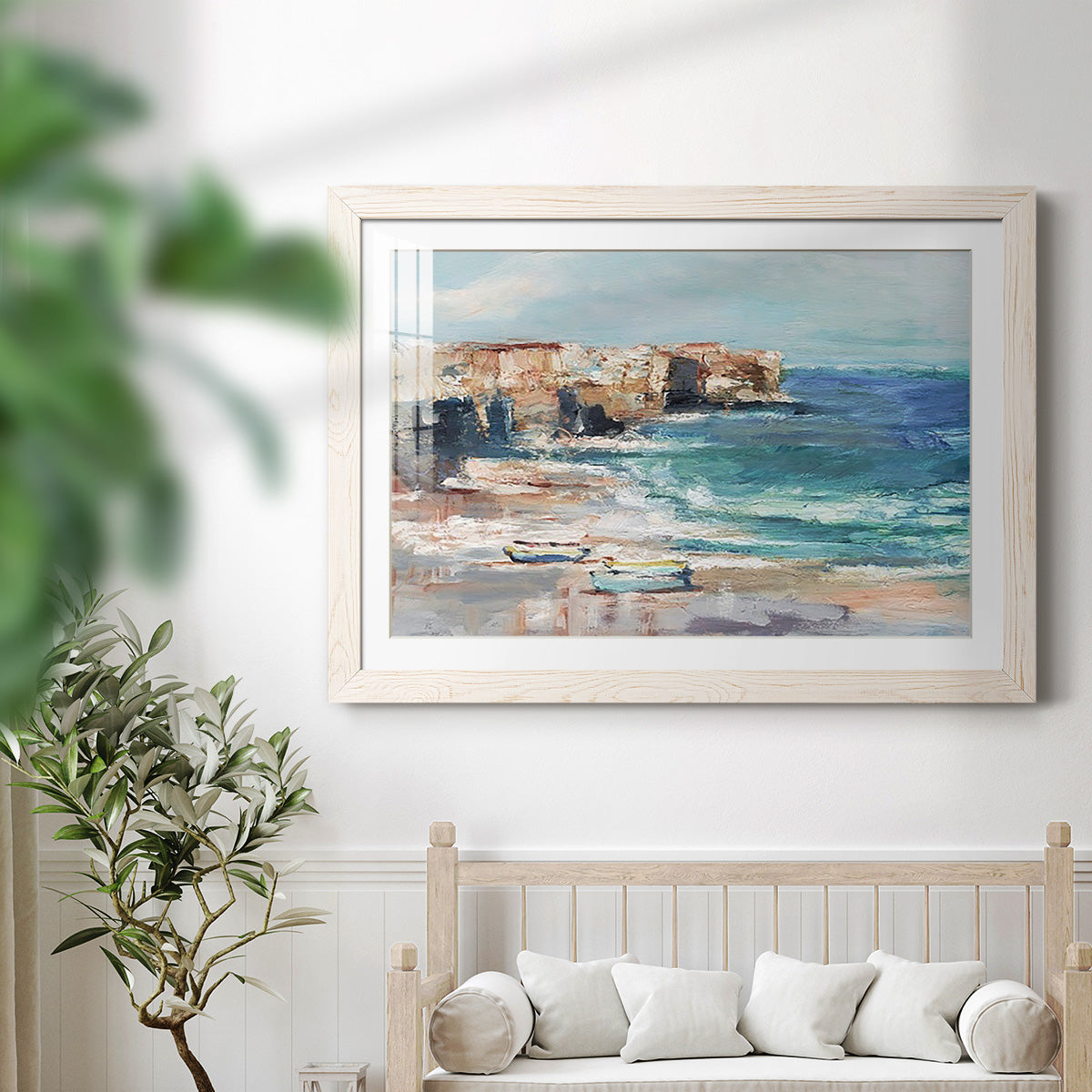 Sea Cliff Study I - Barnwood Framed Art Print