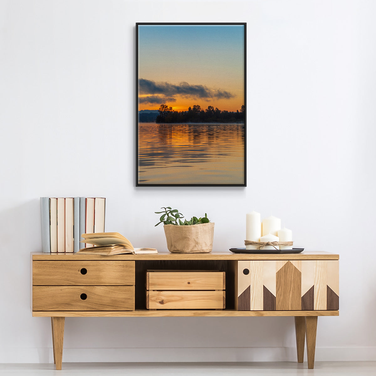 Molten Gold - Floater Framed Canvas Print