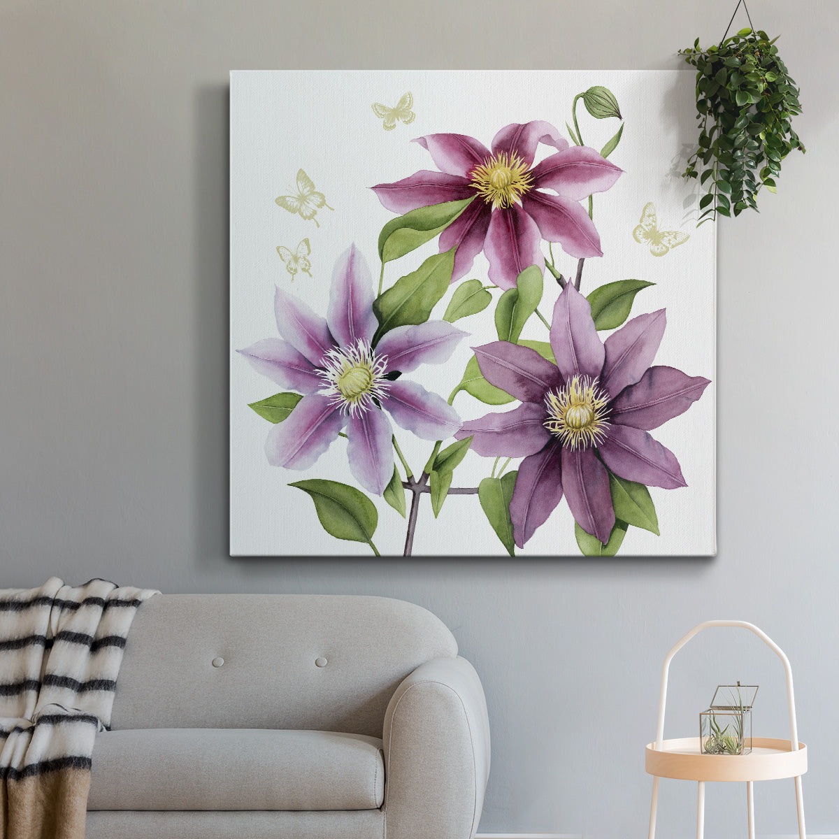 Clematis Climb II - Canvas Art Print