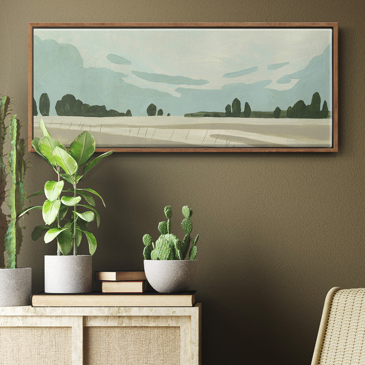 Farmland Study III - Floater Framed Canvas Print
