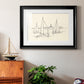 Coastal Contour Sketch II - Modern Framed Art Print
