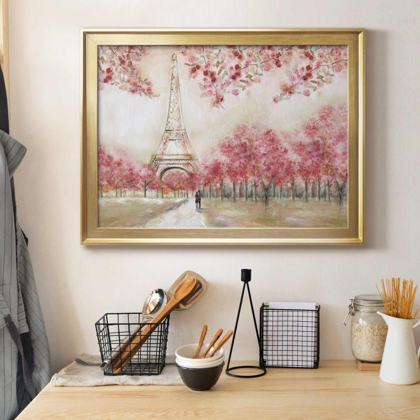 Spring In Paris - Modern Framed Canvas Print
