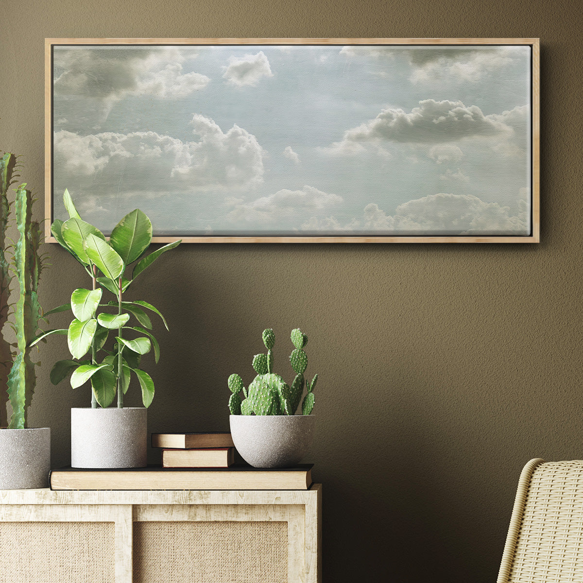 Sky Scrapers III - Floater Framed Canvas Print