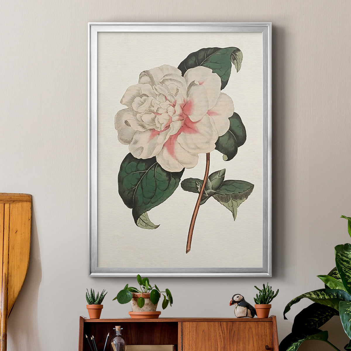 Pink Floral Mix VIII - Modern Framed Canvas Print