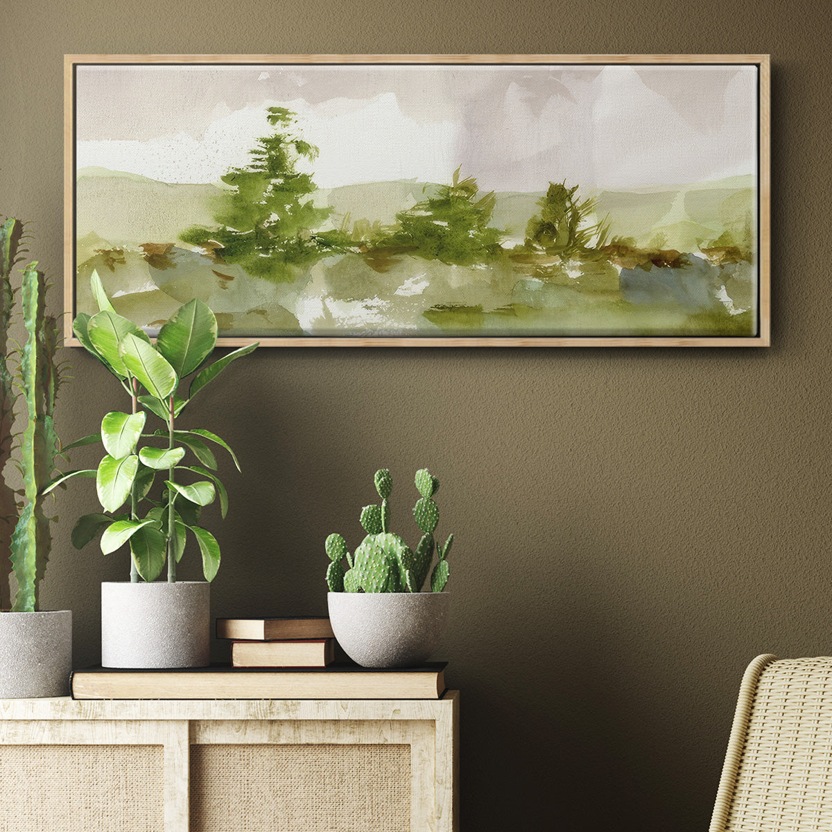 Morning Retreat I - Floater Framed Canvas Print