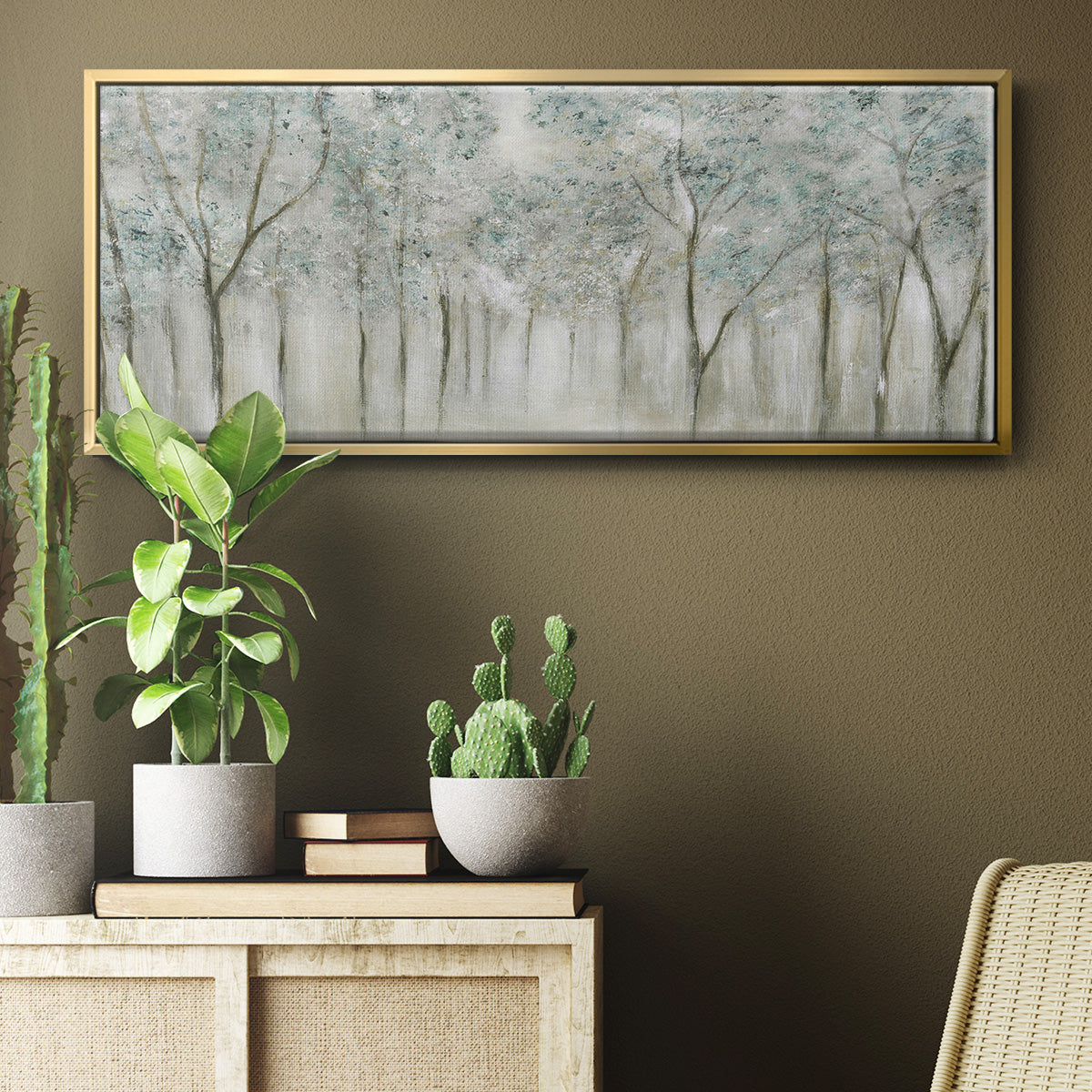 Neutral Spring - Floater Framed Canvas Print