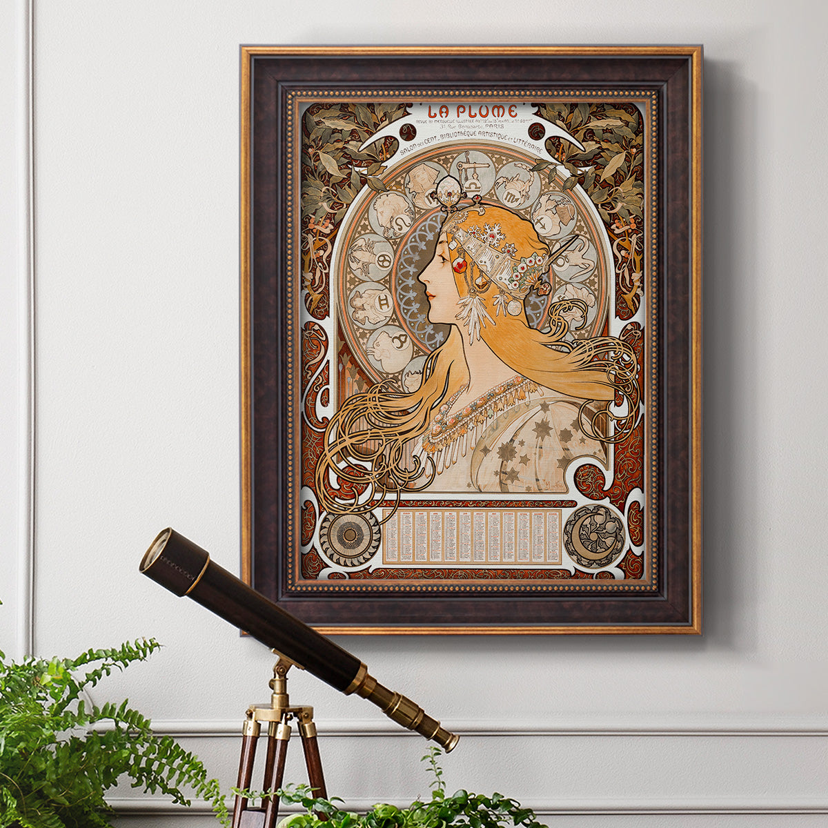 Zodiaque (La Plume) - Ornate Framed Canvas Print