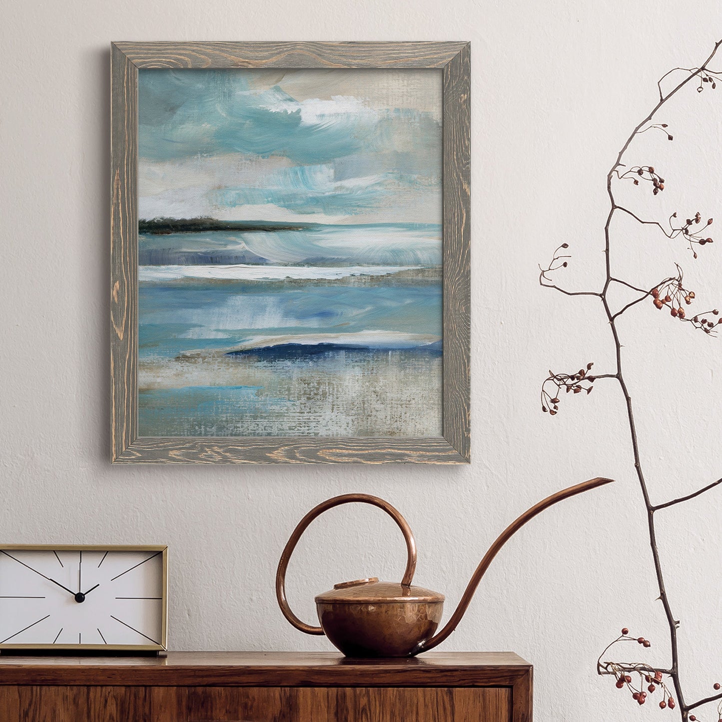 Distant Drama I - Premium Canvas Framed in Barnwood - Ready to Hang