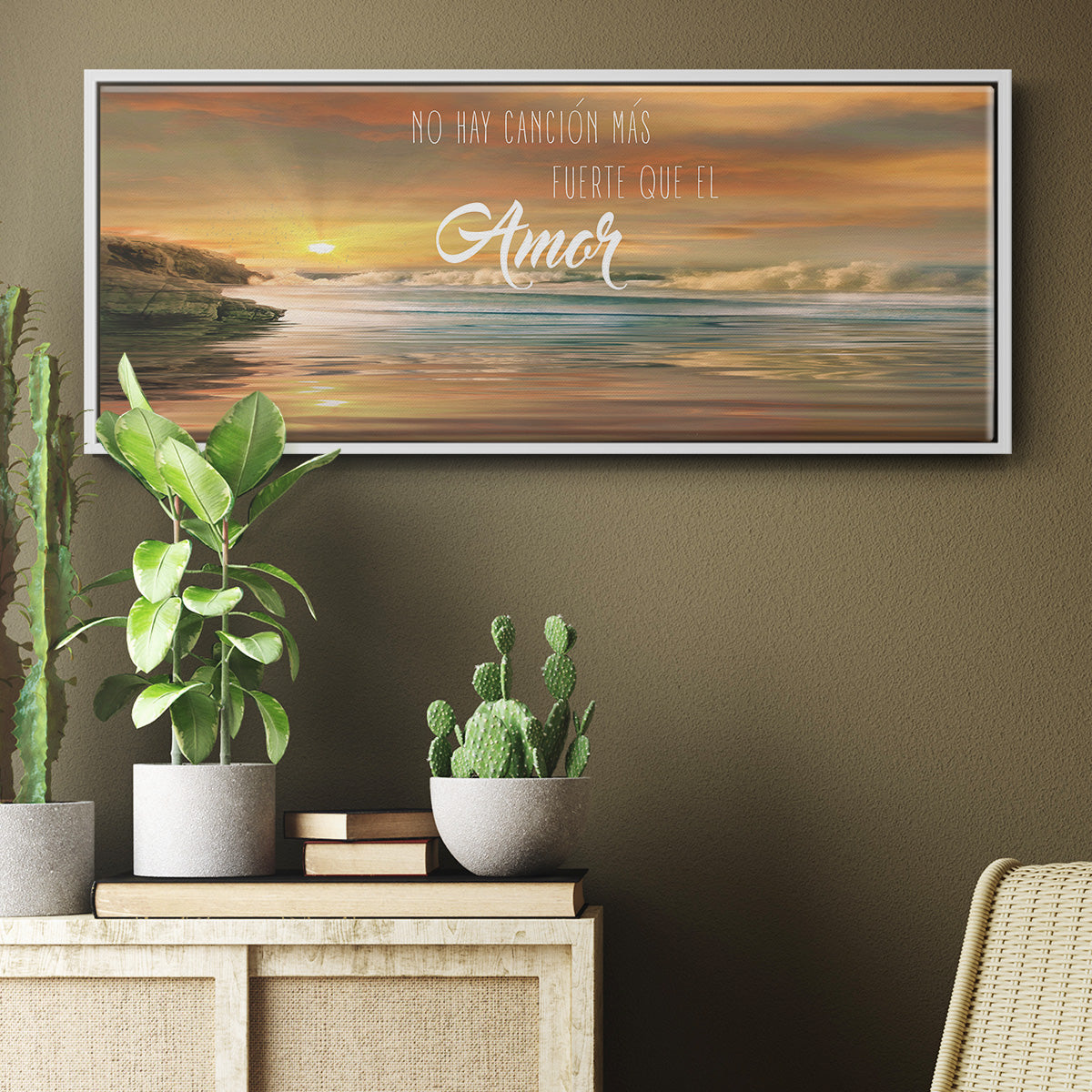 Amor - Floater Framed Canvas Print