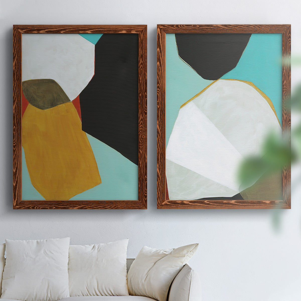 Graphica I - Premium Framed Canvas 2 Piece Set - Ready to Hang