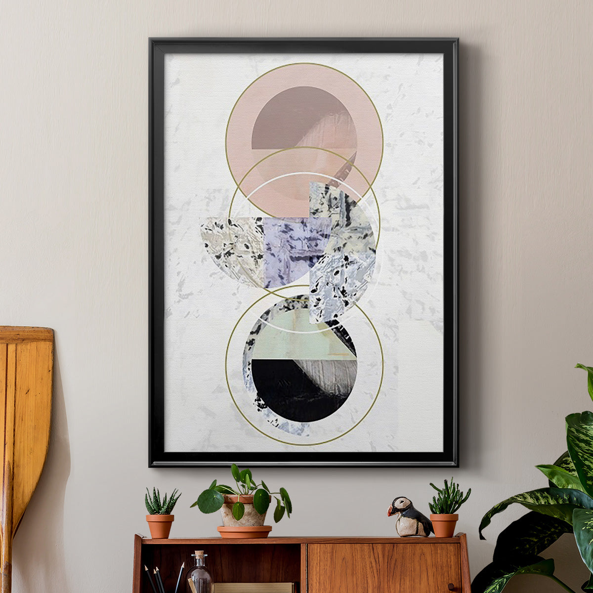 Inner Circles I - Modern Framed Canvas Print