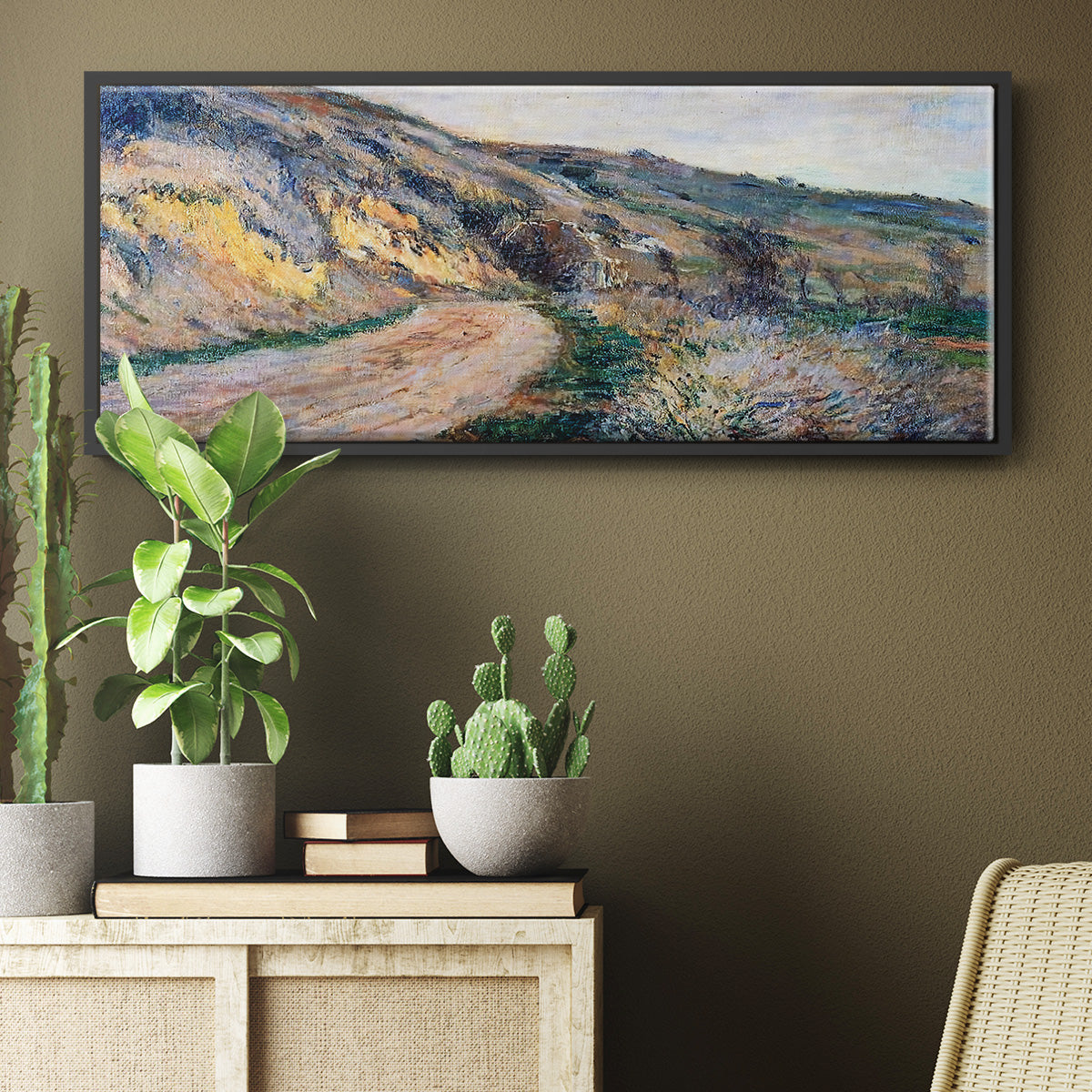 The Road to Giverny, 1885 - Floater Framed Canvas Print