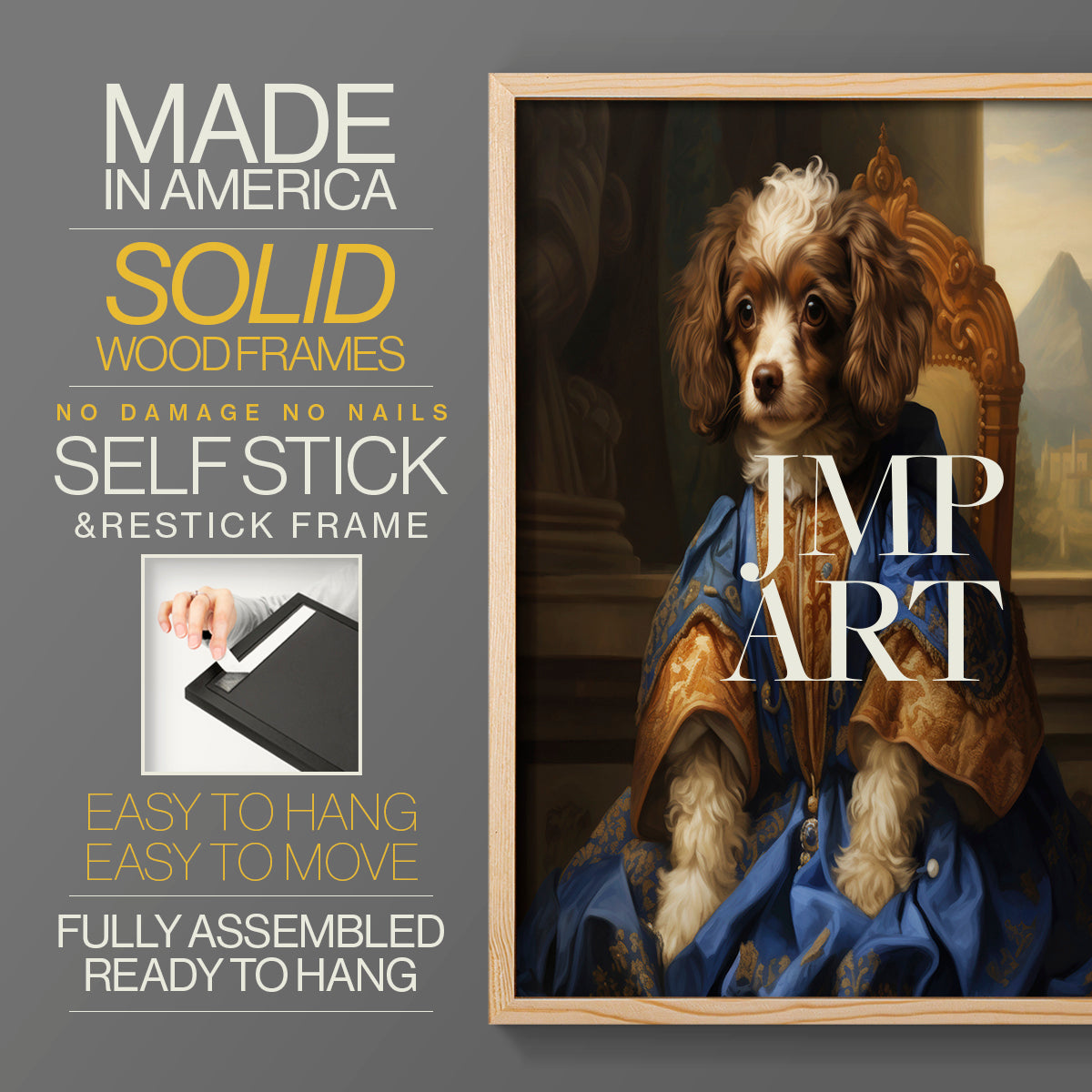 Royal Animals Series LIX - Restickable Framed Art Set