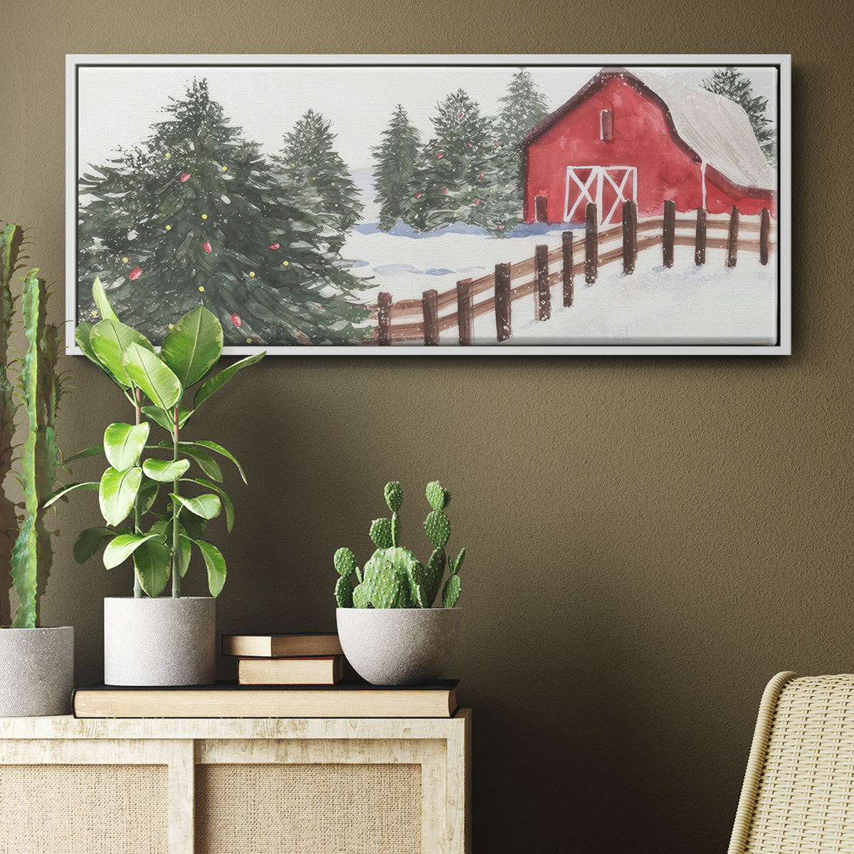 Christmas Time VI - Floater Framed Canvas Print