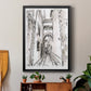 Europe Street Sketches II - Modern Framed Canvas Print