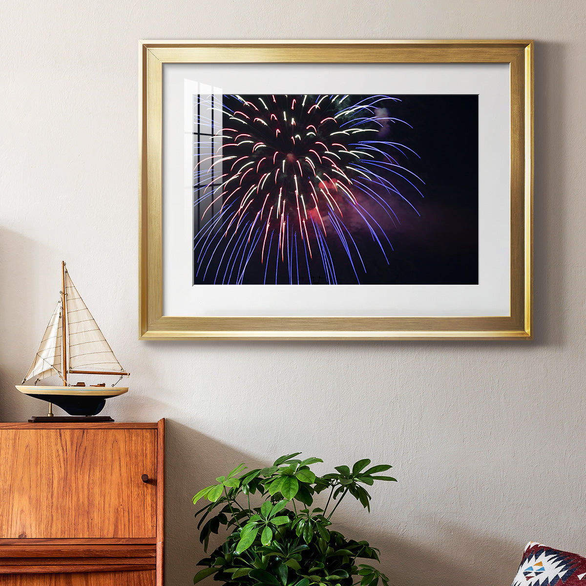 Sky Flower - Modern Framed Art Print