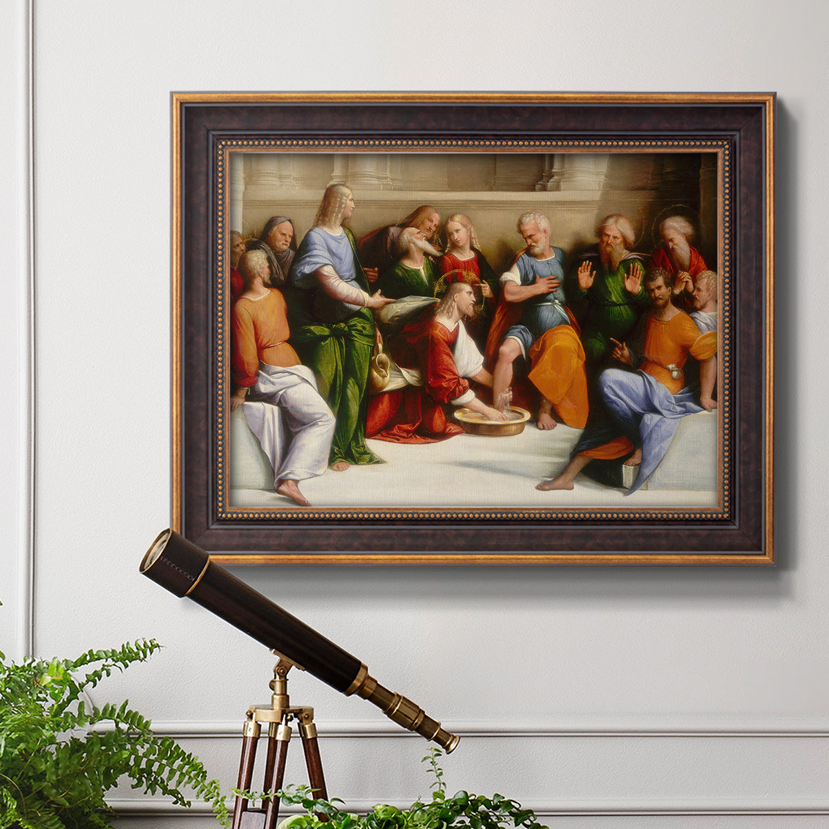 Christ Washing the Disciples' Feet - Ornate Framed Canvas Print