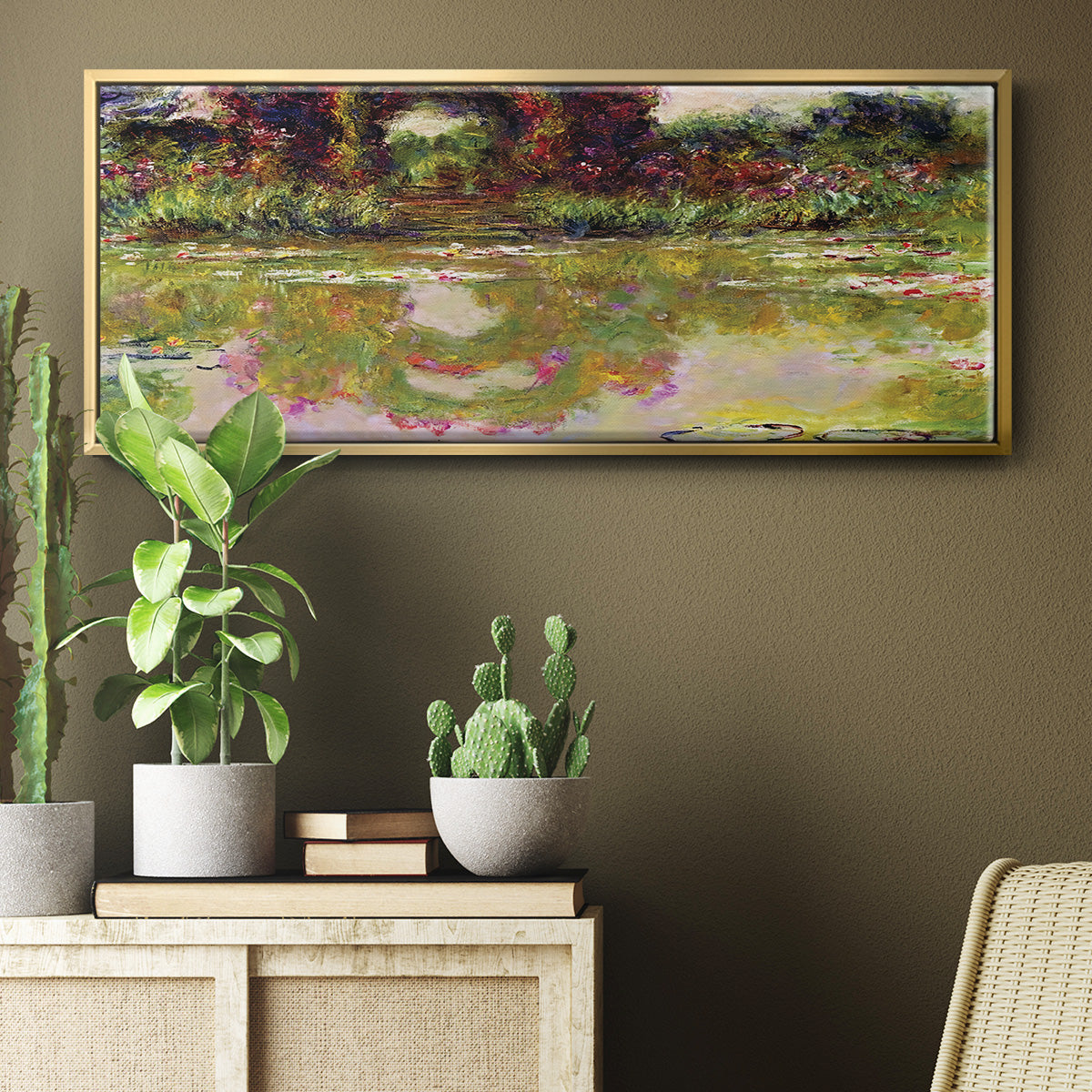 Rose Arches at Giverny, 1913 - Floater Framed Canvas Print