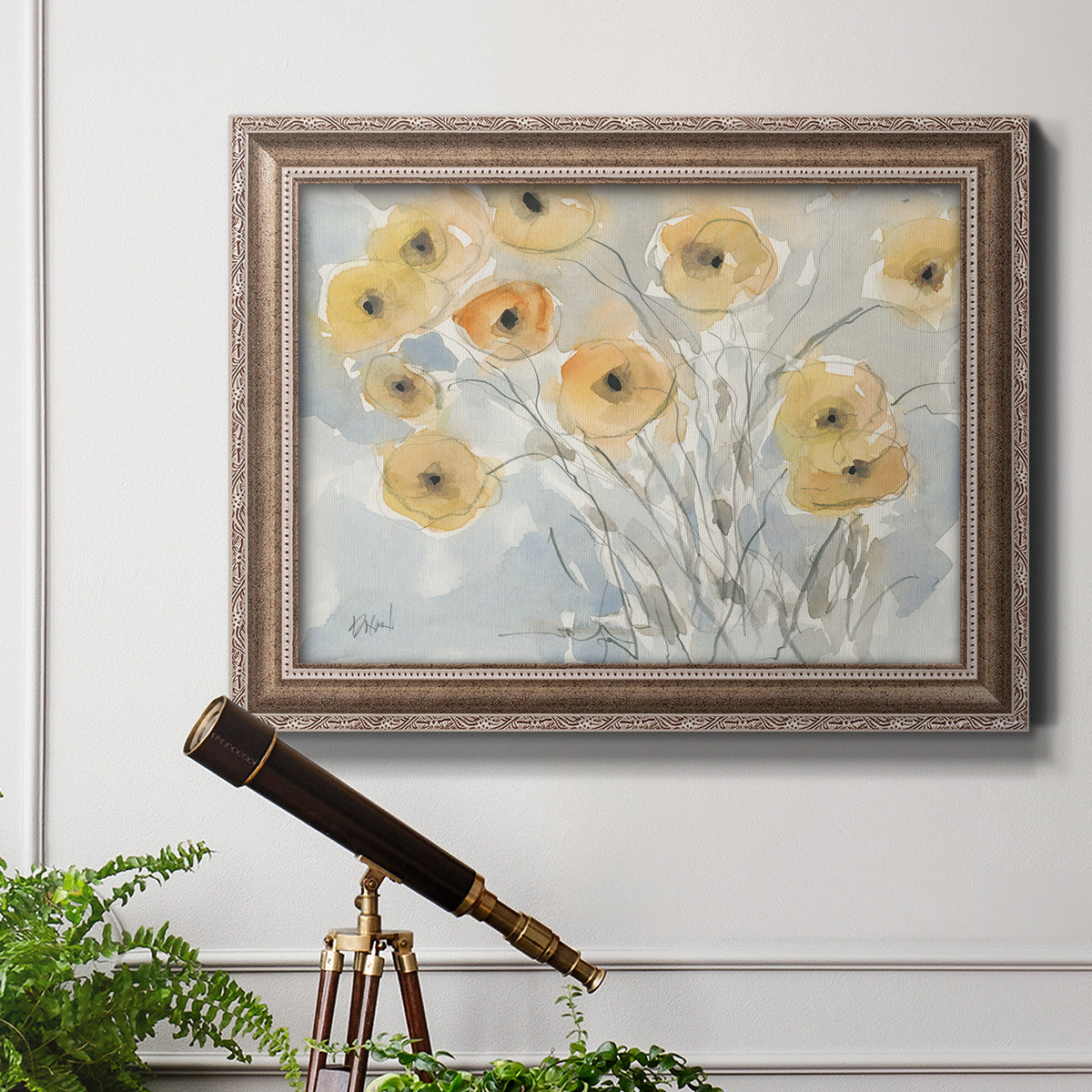 Sunset Poppies II Premium Framed Canvas- Ready to Hang