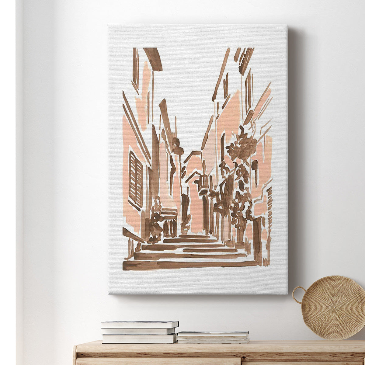 Blush Architecture Study I - Canvas Art Print