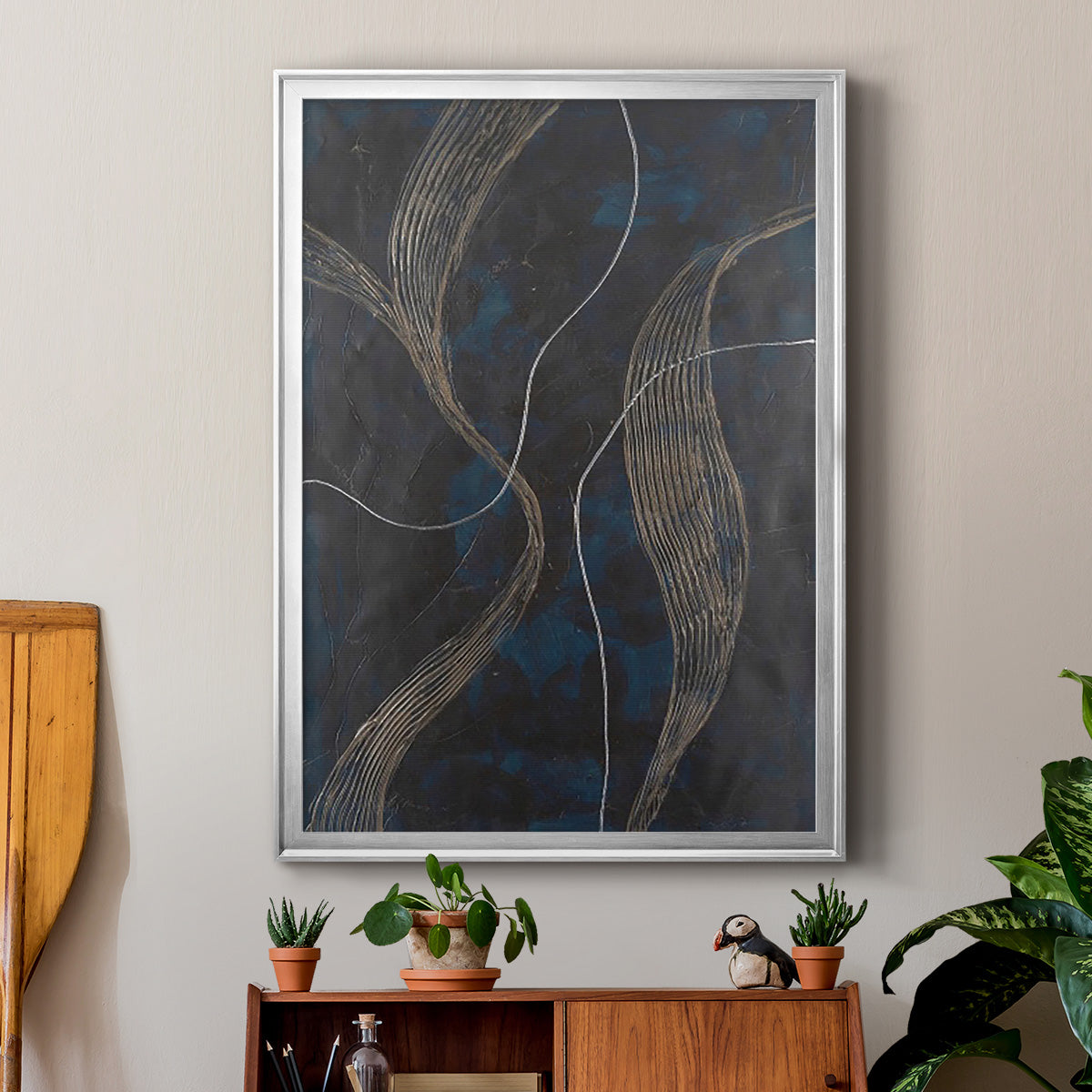 Laminar Flow II - Modern Framed Canvas Print