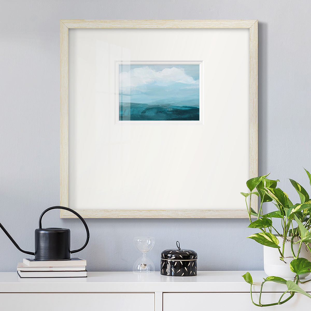 Azure Rising II Premium Framed Print Double Matboard