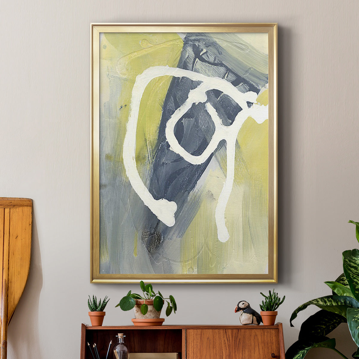 Delightful I - Modern Framed Canvas Print