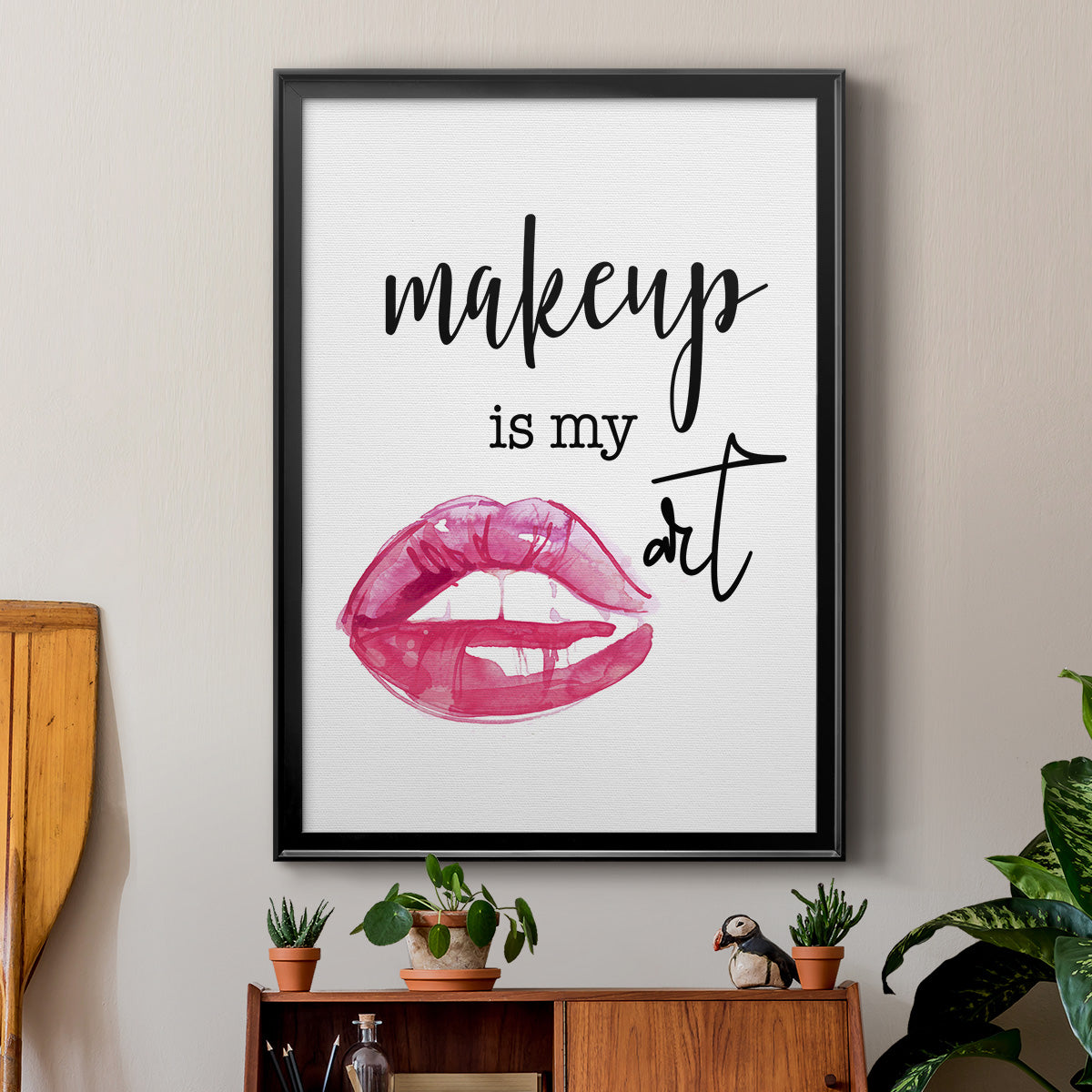 Makeup is My Art - Modern Framed Canvas Print
