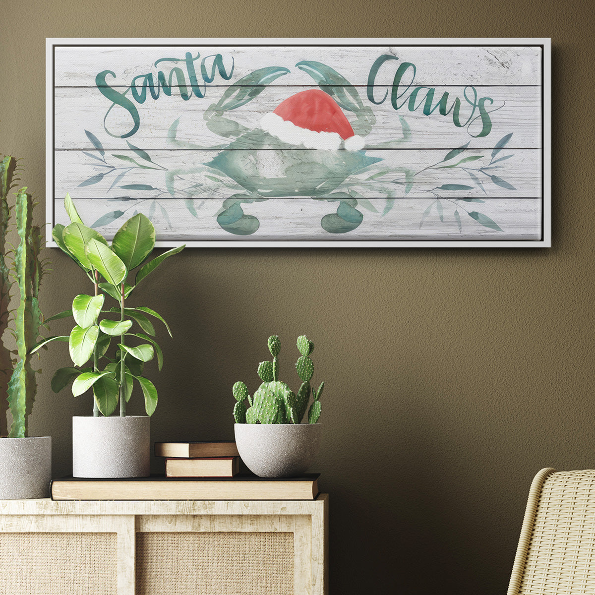 Tis the Seasun Collection D - Floater Framed Canvas Print