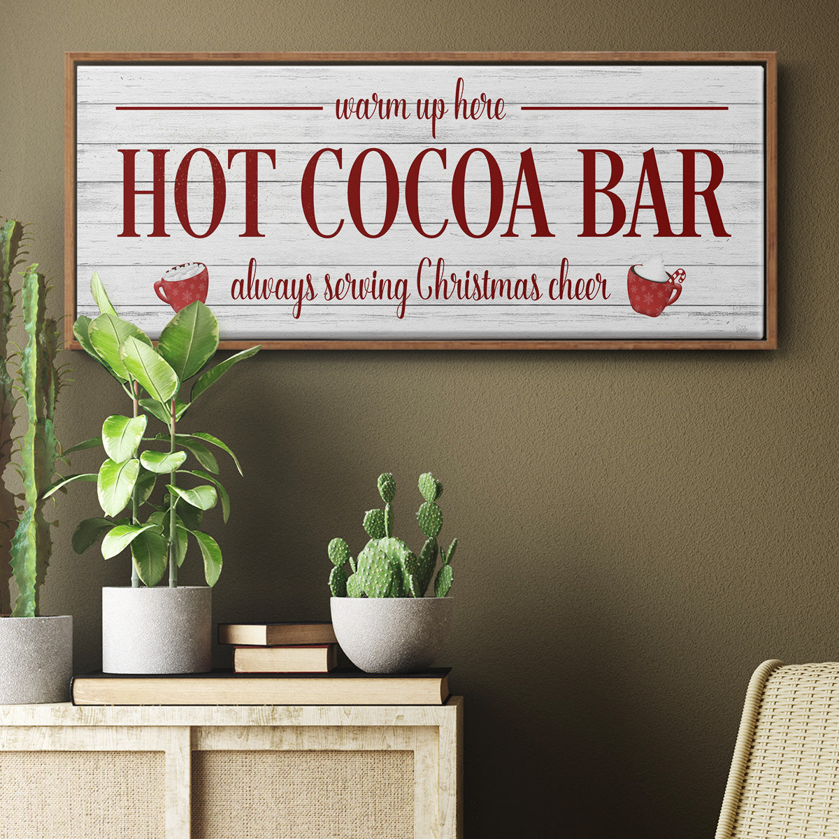 Hot Cocoa Bar - Floater Framed Canvas Print