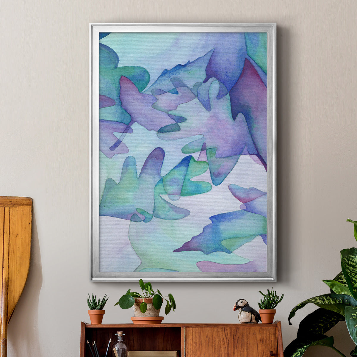 Fallen Leaves - Modern Framed Canvas Print