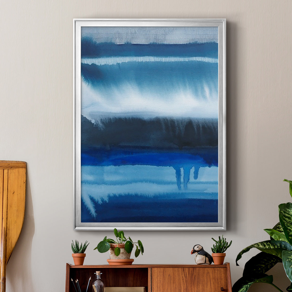 Deep Blue Shore II - Modern Framed Canvas Print