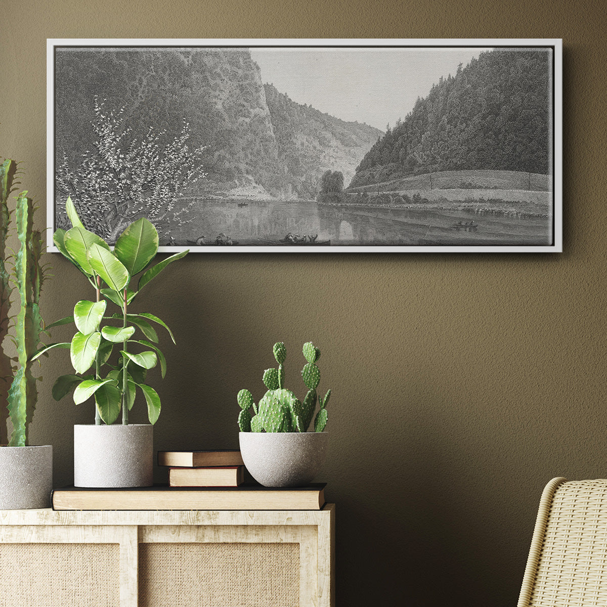 Delaware Water Gap - Floater Framed Canvas Print