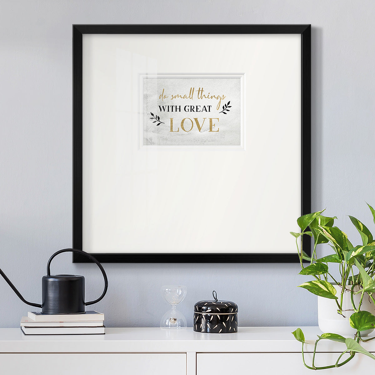 Small Things Gold Premium Framed Print Double Matboard