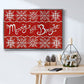 Fair Isle Snowflake I - Framed Gallery Wrapped Canvas in Floating Frame