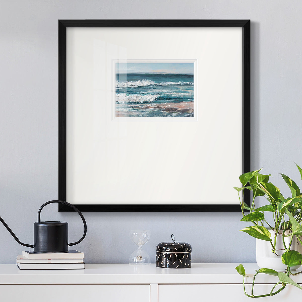 Ocean Breakers I Premium Framed Print Double Matboard