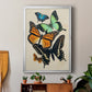 Collaged Butterflies I - Modern Framed Canvas Print