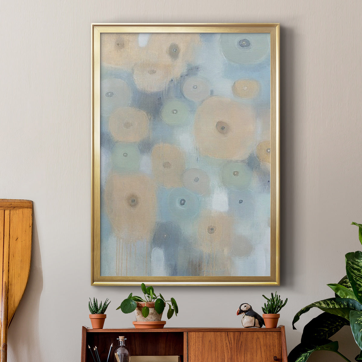Spinning Wheels I - Modern Framed Canvas Print