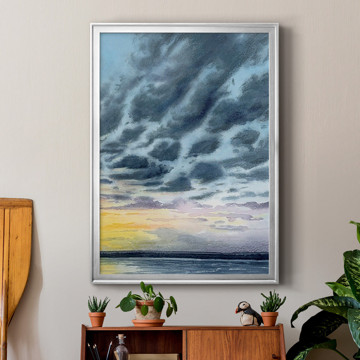 Anastasia Island Sunset II - Modern Framed Canvas Print