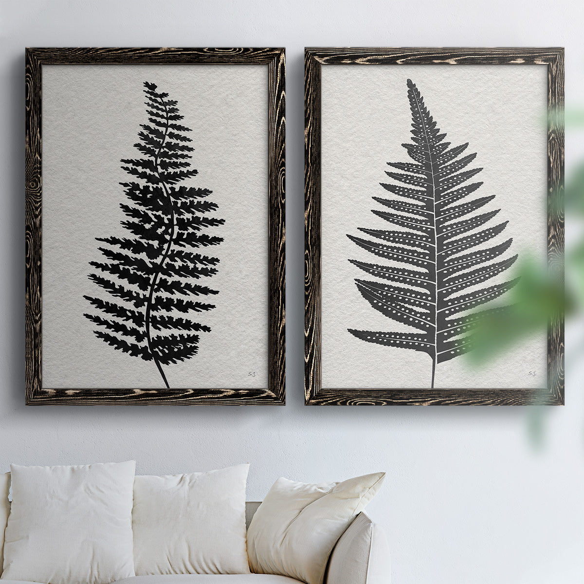 Forest Fern III - Premium Framed Canvas 2 Piece Set - Ready to Hang