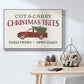 Christmas Farm Sign II - Framed Gallery Wrapped Canvas in Floating Frame