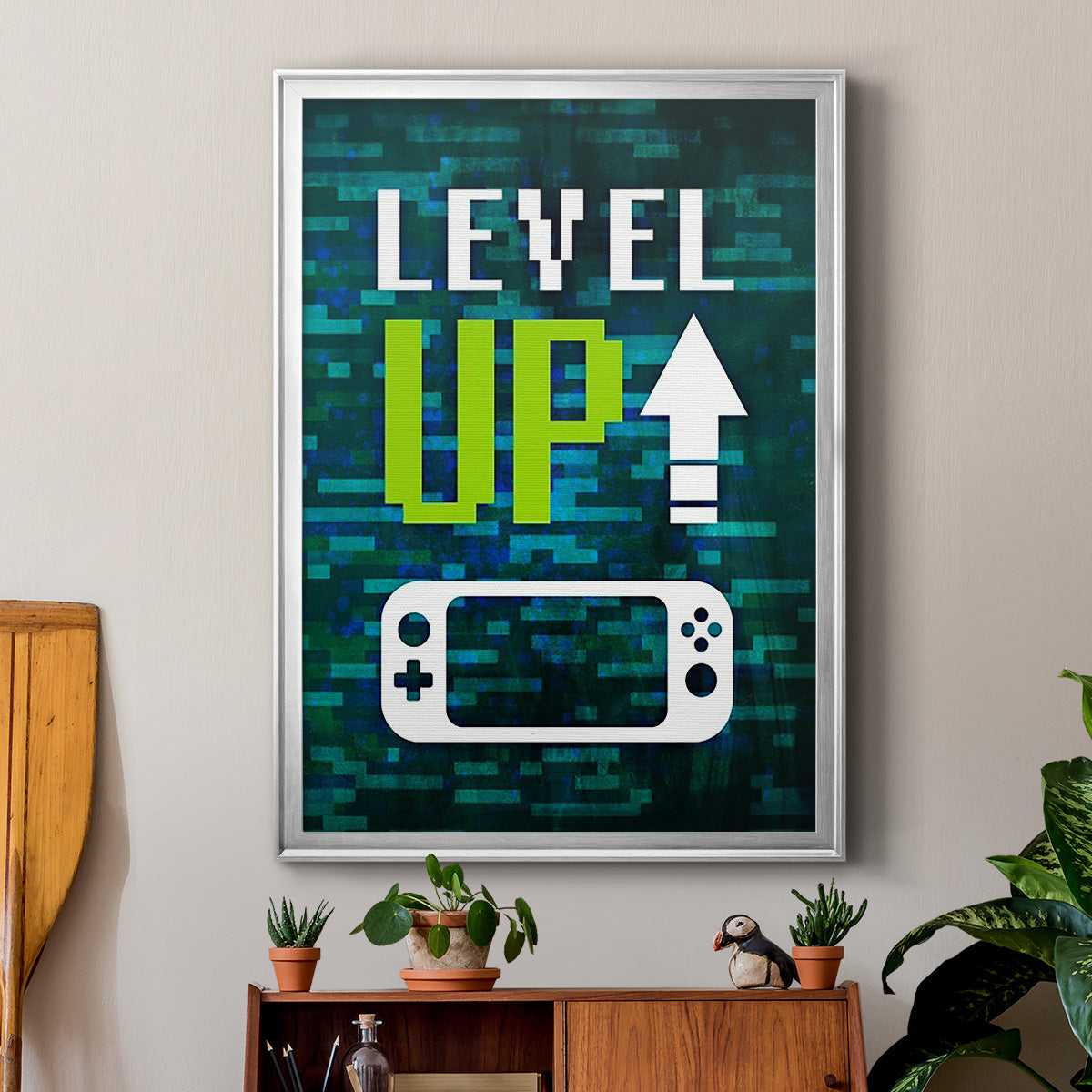 It's Game On III - Modern Framed Canvas Print