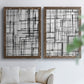 Line Meditation I - Premium Framed Canvas 2 Piece Set - Ready to Hang