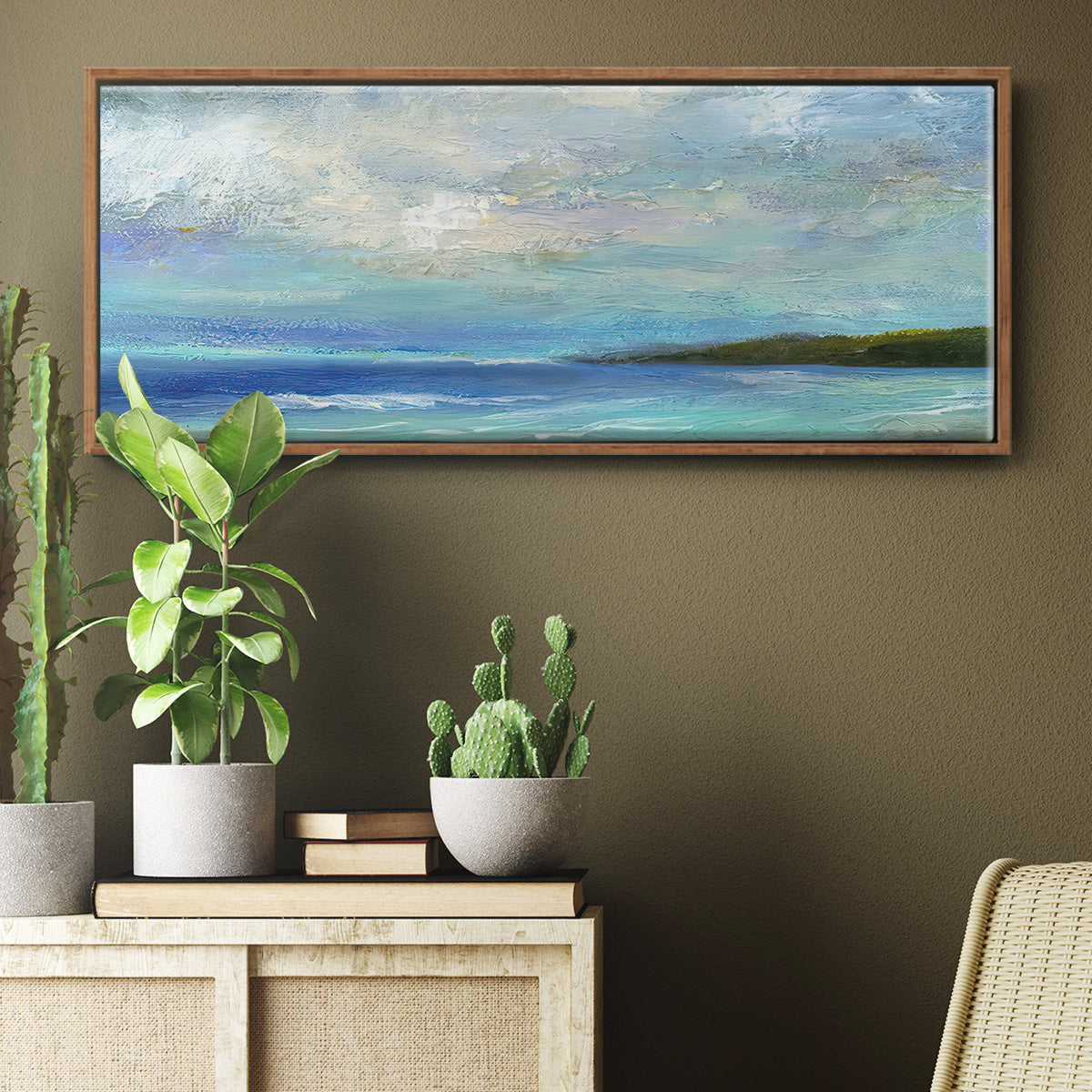 Island Inlet - Floater Framed Canvas Print