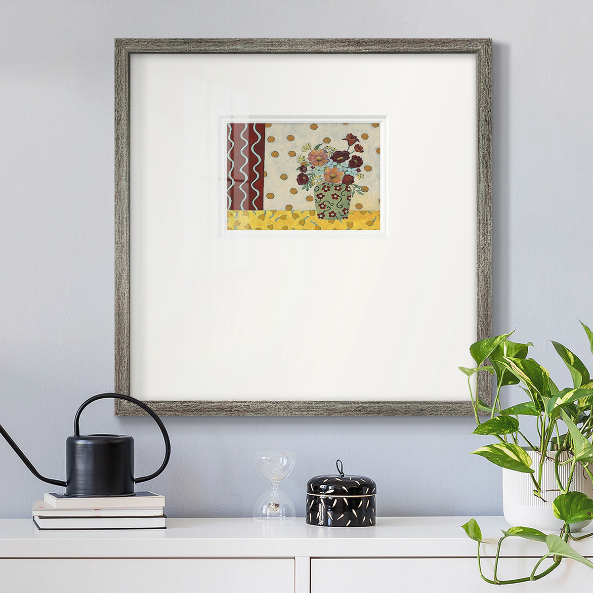 Flowerscape II Premium Framed Print Double Matboard